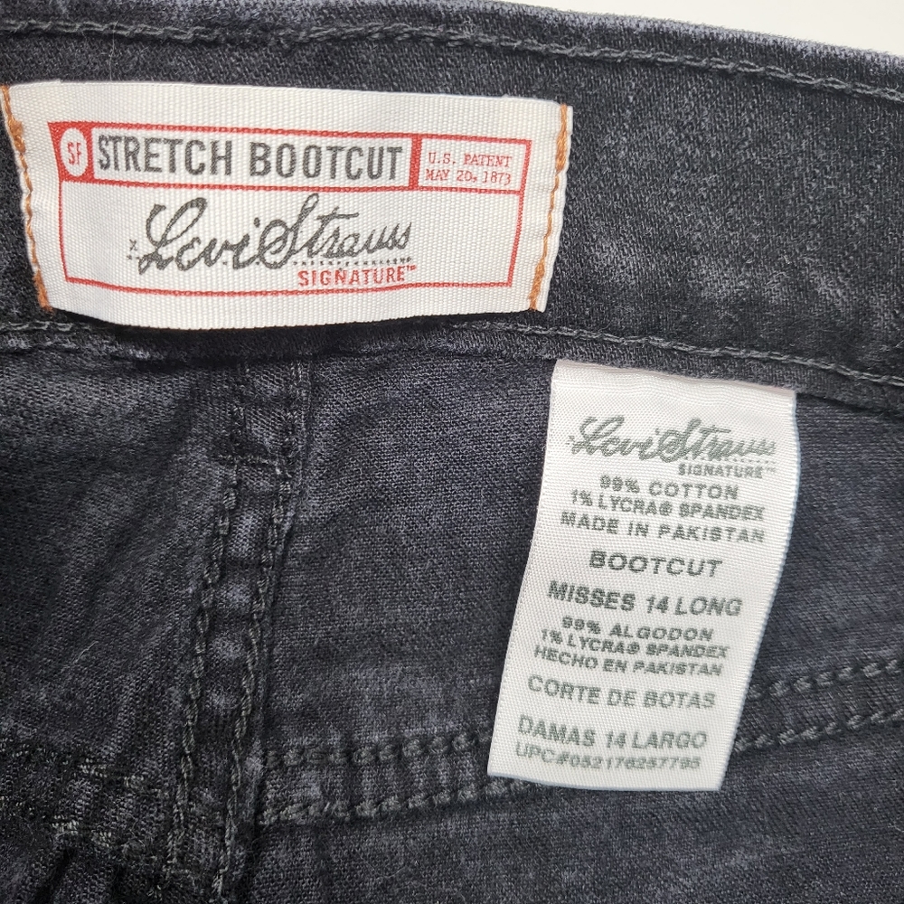 Levis Strauss Signature Jeans Stretch Bootcut Womens Size 14 Long - Picture 6 of 8